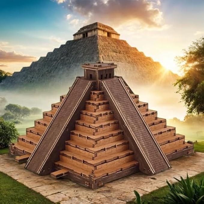 INCA PYRAMID PUZZLE BOX - 3D ESCAPE ROOM PUZZLE FOR ADULTS - DIY PYRAMID PUZZLE WITH HIDDEN COMPARTMENTS & MECHANICAL PUZZLES - 167 LASER-CUT PIECES, REPLACEMENT PARTS & BIRCH WOOD - Image 4